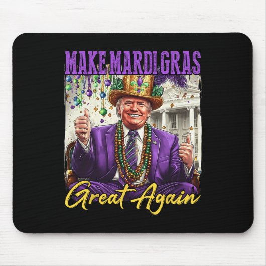 Grappig Mardi Gras Donald Trump Mardi Gras Amerika Muismat (Voorkant)