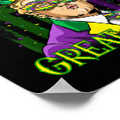 Grappig Mardi Gras Donald Trump Mardi Gras Amerika Poster (Hoek)