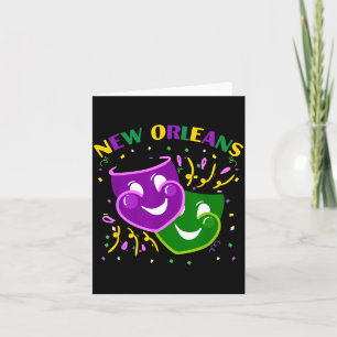 Grappig Mardi Gras-masker Louisiana New Orleans Ca Kaart