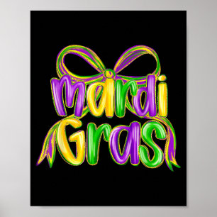 Grappig Mardi Gras-optochtkostuum Narrenhoed Manne Poster