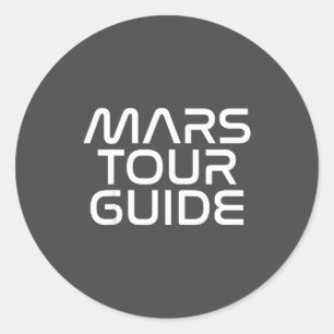 Grappig Mars verjaardagscadeau heren dames grap ci Ronde Sticker