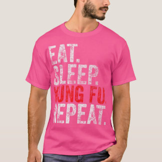 Grappig Martial Ninja Kostuum Gift Eet Slaap Kung  T-shirt