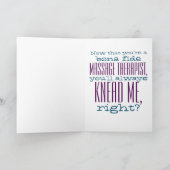 Grappig Massage School Afstuderen Gefeliciteerd Kaart (Binnen)