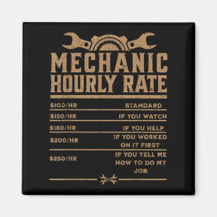 Grappig Mechanic Uurtarief Auto Reparatie Arbeidsk Magneet