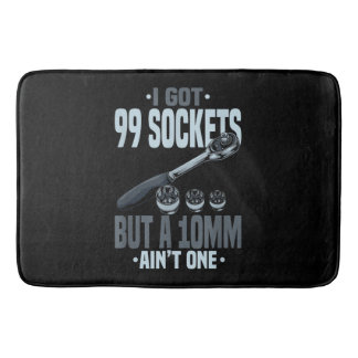 Grappig mechanisch cadeau voor een automecanicien badmat
