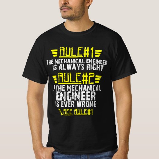 Grappig mechanisch ingenieur regelt shirt (Voorkant)