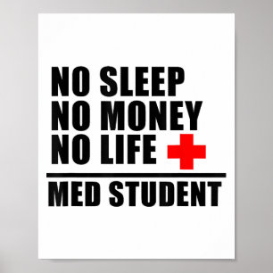 Grappig Med School T-shirt Vertrouw me in bijna ee Poster