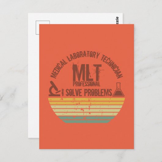 Grappig medisch lab tech mlt  zonsondergang briefkaart (Voorkant / Achterkant)