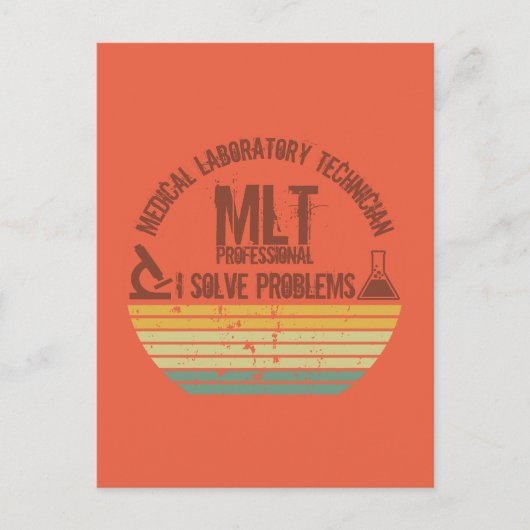 Grappig medisch lab tech mlt  zonsondergang briefkaart (Voorkant)