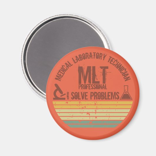 Grappig medisch lab tech mlt  zonsondergang magneet (Voorkant / Achterkant)