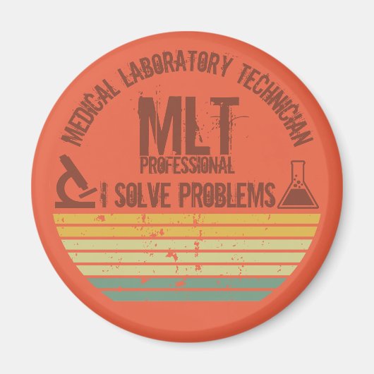 Grappig medisch lab tech mlt  zonsondergang magneet (Voorkant)