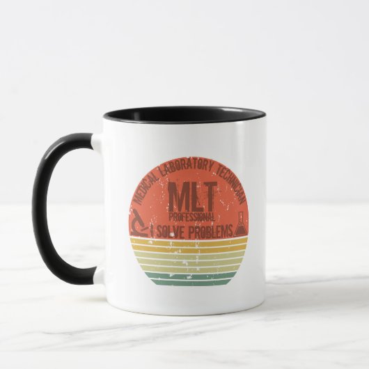 Grappig medisch lab tech mlt  zonsondergang mok (Links)