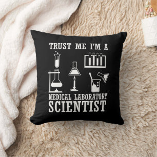 Grappig medisch lab tech scientist humor laborator kussen
