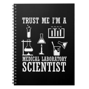 Grappig medisch lab tech scientist humor laborator notitieboek