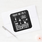 Grappig medisch lab tech scientist humor laborator vierkante sticker (Envelop)