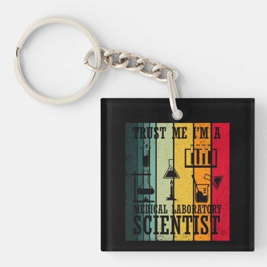 Grappig medisch lab tech wetenschapper humor sleutelhanger (voorkant)