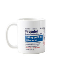 Grappig medisch Propofol-label