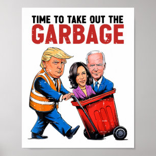 Grappig Mega Trump President 2024 Tijd om G uit te Poster