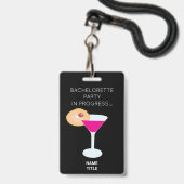 Grappig Meidenavond Weekend Badge (Voorzijde met lanyard)