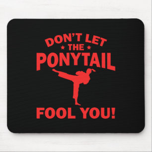 Grappig Meisje Karate Ontwerp Kinderen Vrouwen Kic Muismat