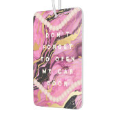 Grappig Meisje Quotes Open Deur Roze Auto Luchtverfrisser (Links)