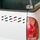 Grappig meisje roze en zwart model bumpersticker (Op Truck)