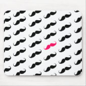 Grappig meisje roze en zwart model muismat (Voorkant)