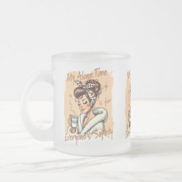 Grappig Meisje Tijdens Koffietijd 's Ochtends Matglas Koffiemok