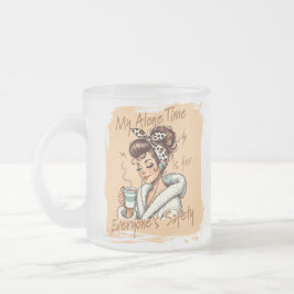 Grappig Meisje Tijdens Koffietijd 's Ochtends Matglas Koffiemok