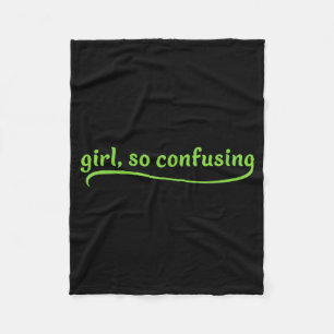 Grappig meisje zo verwarrend groene tekst sarcasti fleece deken