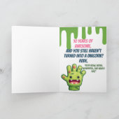 Grappig Meisje Zombie Verjaardag Kaart (Binnen)