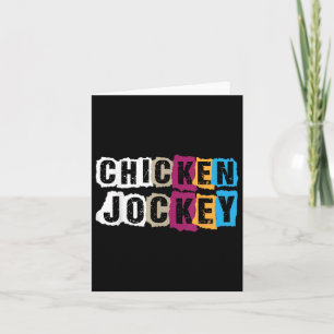 Grappig Meme Chicken Jockey T-shirt.png Kaart