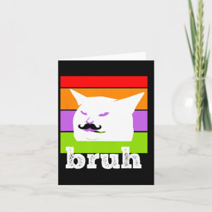Grappig Meme Gezegde Bruh met Cat-cinco de Mayo-me Kaart