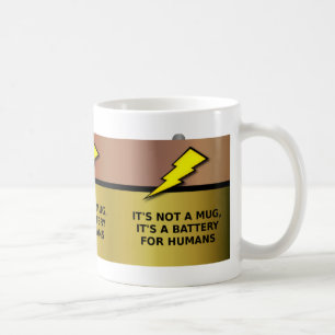 Grappig menselijke batterij T-shirt Koffiemok