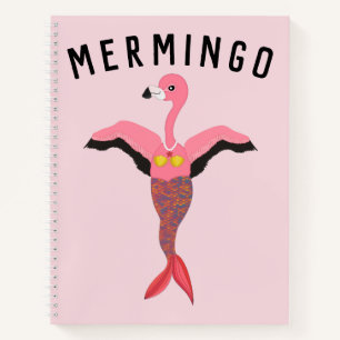 Grappig Mermingo Flamingo Zeemeermin Magisch Wezen Notitieboek