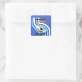 Grappig Messi Argentina Que Mira Bobo Vierkante Sticker (Tas)