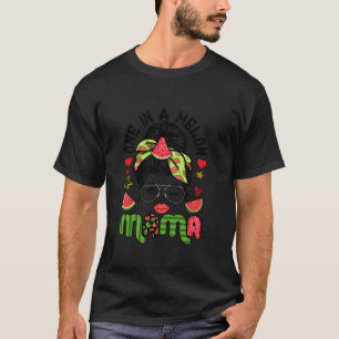 Grappig Messy Bun One In Melon Mama Watermeloenen T-shirt