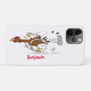 Grappig met coole cartoon illustratie kip iPhone 11 pro hoesje