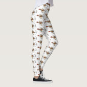 Grappig met coole cartoon illustratie kip leggings (Rechts)