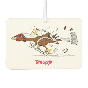 Grappig met coole cartoon illustratie kip luchtverfrisser