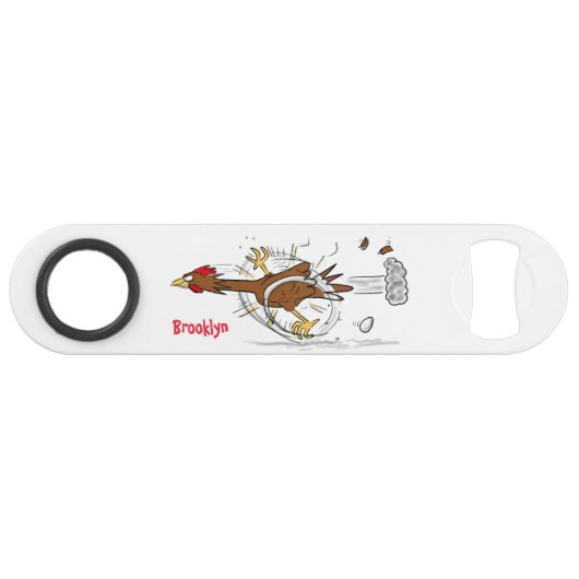 Grappig met coole cartoon illustratie kip speed flessenopener (Voorkant (Horizontaal))