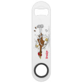 Grappig met coole cartoon illustratie kip speed flessenopener (Voorkant)