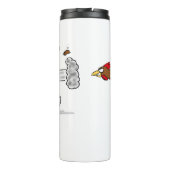 Grappig met coole cartoon illustratie kip thermosbeker (Achterkant)