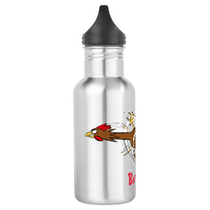Grappig met coole cartoon illustratie kip waterfles 