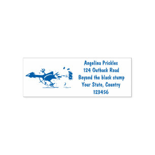 Grappig met coole cartoon illustratie kip zelfinktende stempel