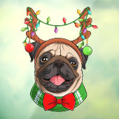 Grappig met het glimlachen van de kerstrendierbeke raamsticker (Vel 3)