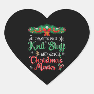 Grappig met kerstfilm hart sticker