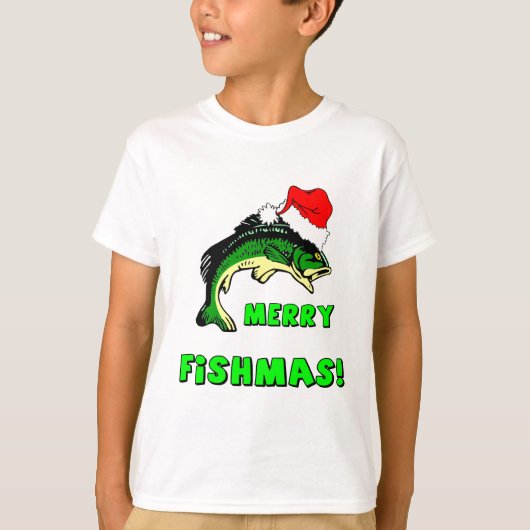 Grappig met kerstvisserij t-shirt (Voorkant)