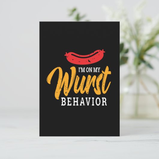 Grappig met mijn wangedrag Oktoberfest Kaart (Staand voorkant)