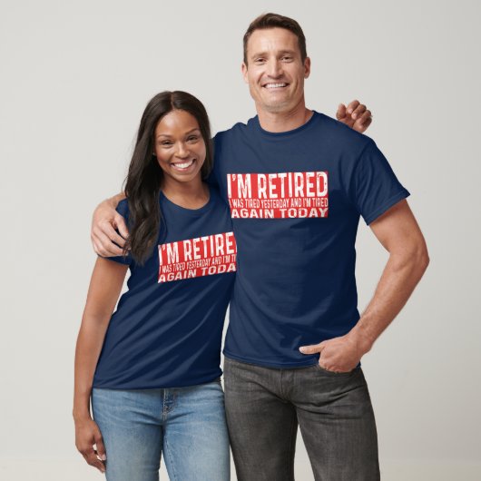 Grappig met pensioen gegaan Gisteren Vermoeid Vand T-shirt (Unisex)